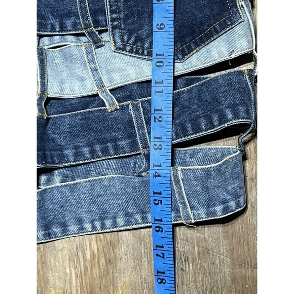 I Love DIY Denim Skirt Women Medium Casual Jean Cotton Denim Mini @D3 Blue - Picture 3 of 5